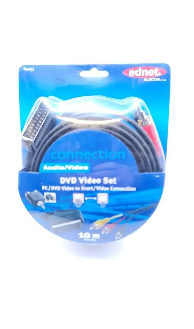 DVD/ VIDEO sada ednet.-AV(3xCINCH)/ SCART kabel, 10m