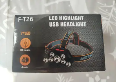 Čelovka F-T26 LED Highlight USB Headlight.
