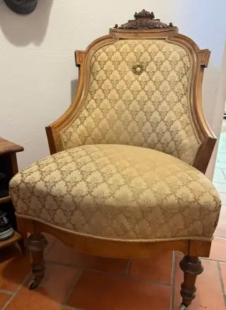2x starožitné viktoriánské křeslo z 2. poloviny 19. století