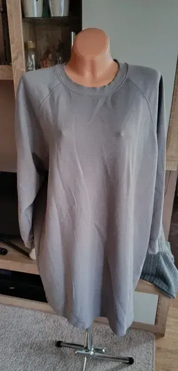Krásná šedá delší mikina oversize 2-3XL