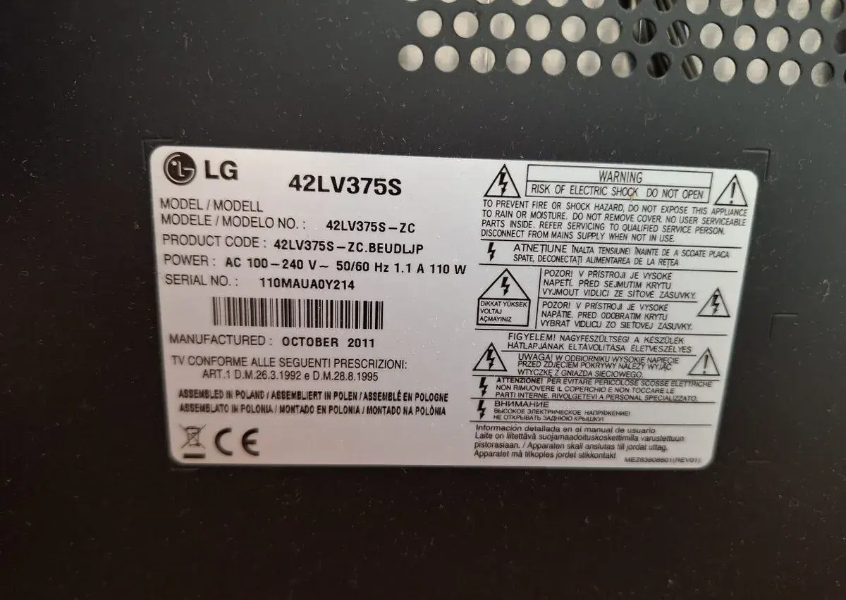 TELEVIZE LG 42LV375S