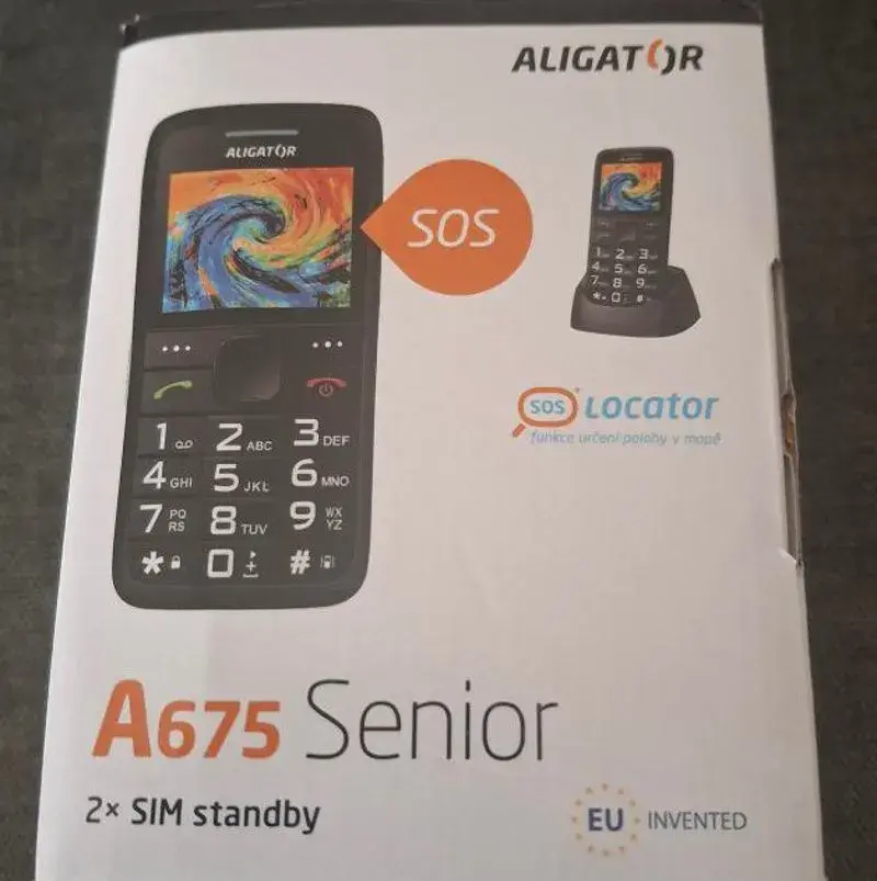 ALIGATOR A675 Senior červený + nabíjecí stojánek