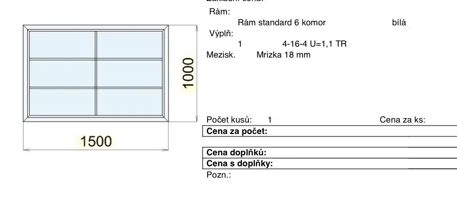 Plastová okna 6ti komorové s dvojsklem