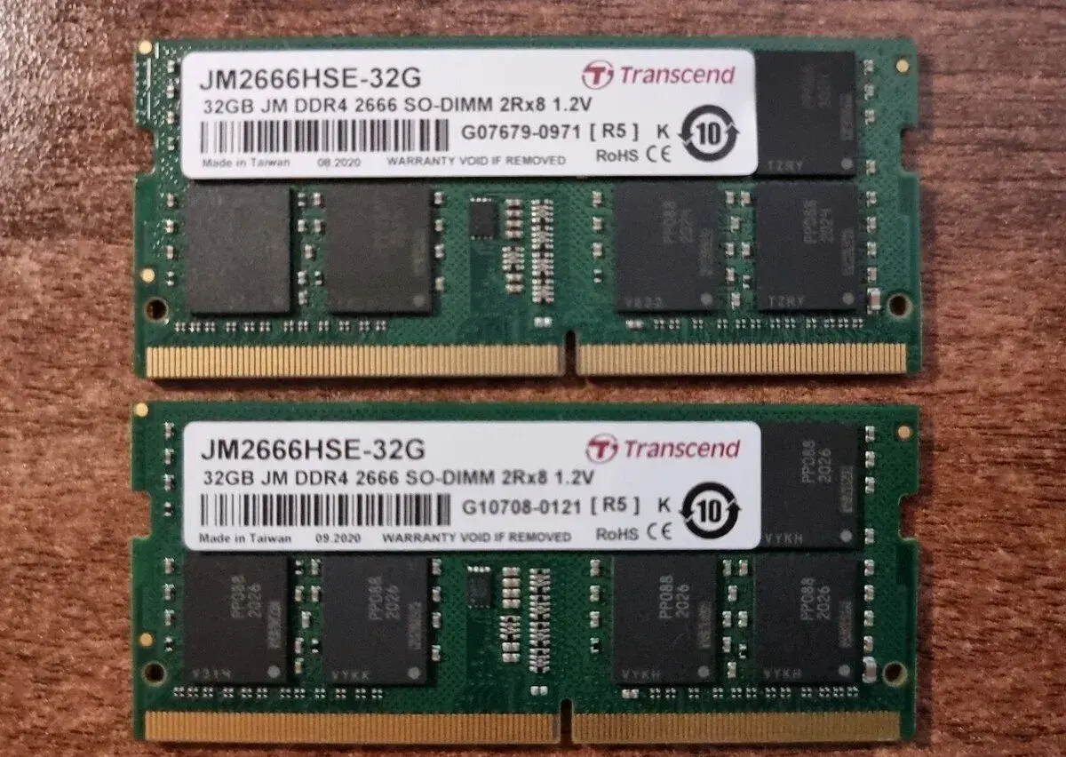 TRANSCEND JETRAM DDR4 SODIMM 64GB 2666MHZ CL19