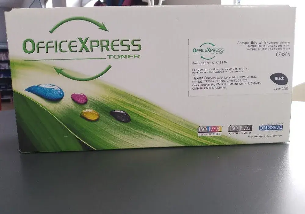 Repasovaný toner CE320A černý CE321 Modrý