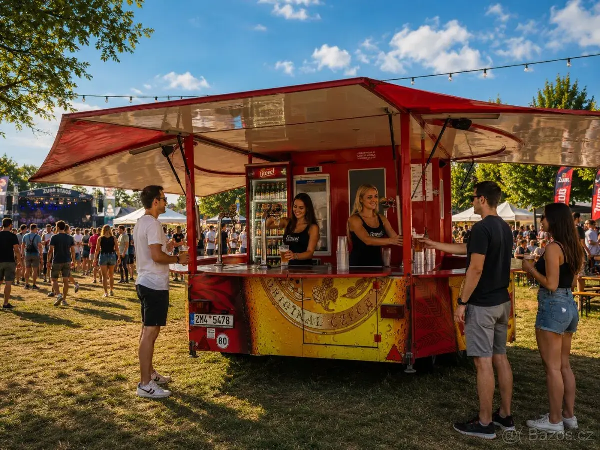 Přívěs - BeerBar - pojízdný výčep - food Truck