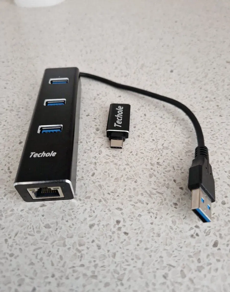 USB rozbočovač Techole 3.0 & RJ45