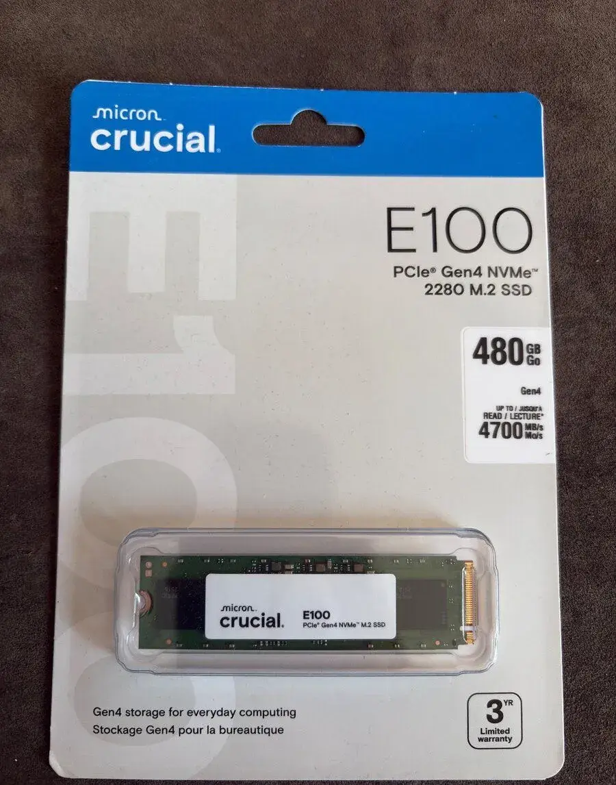 Crucial e100 Nvme ssd 512GB