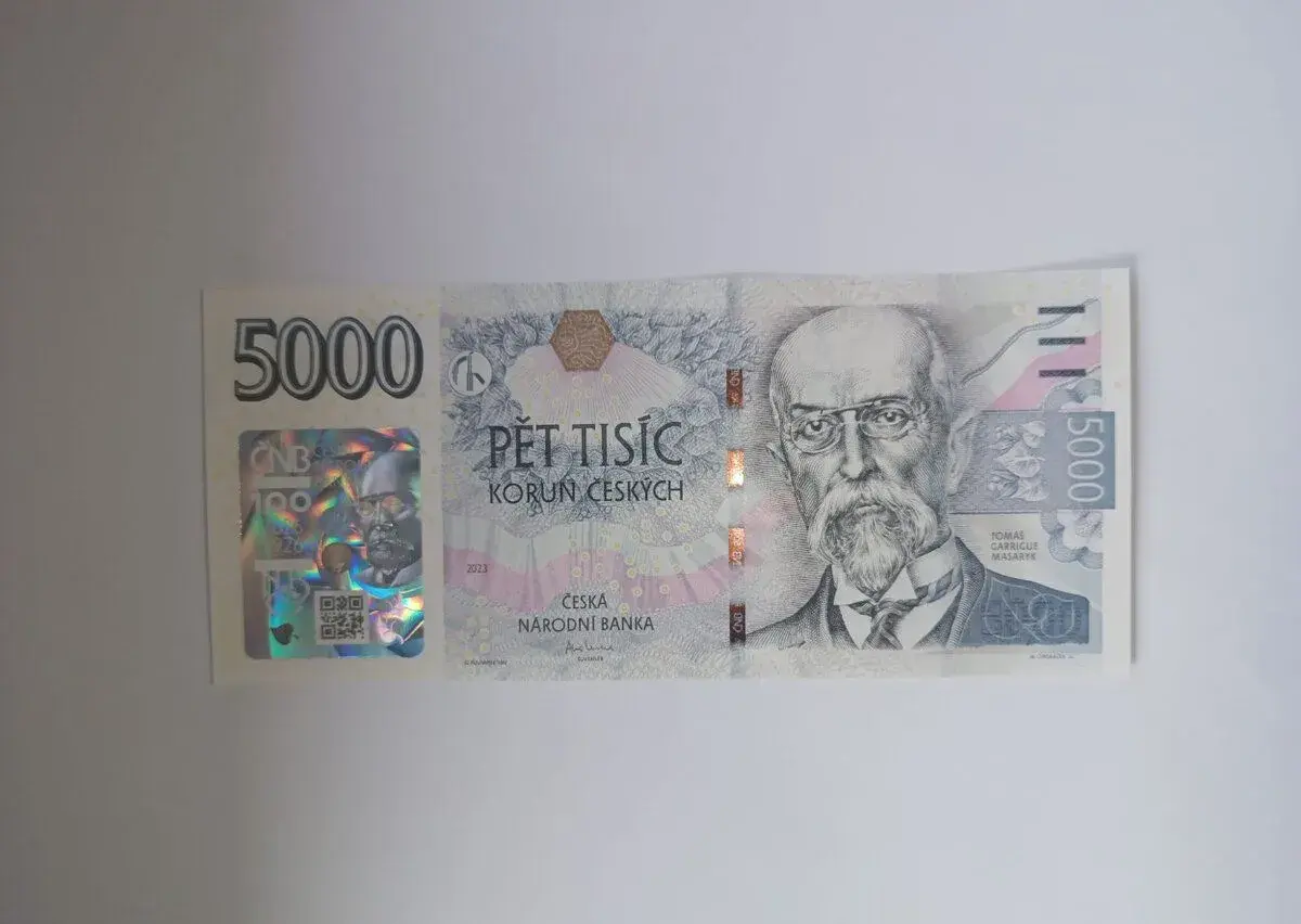 5000 Kč s přítiskem ke stému výročí založení ČNB