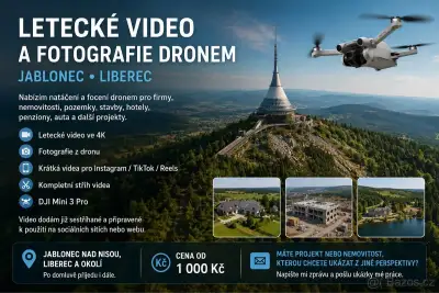Letecké video a fotografie dronem | Liberec