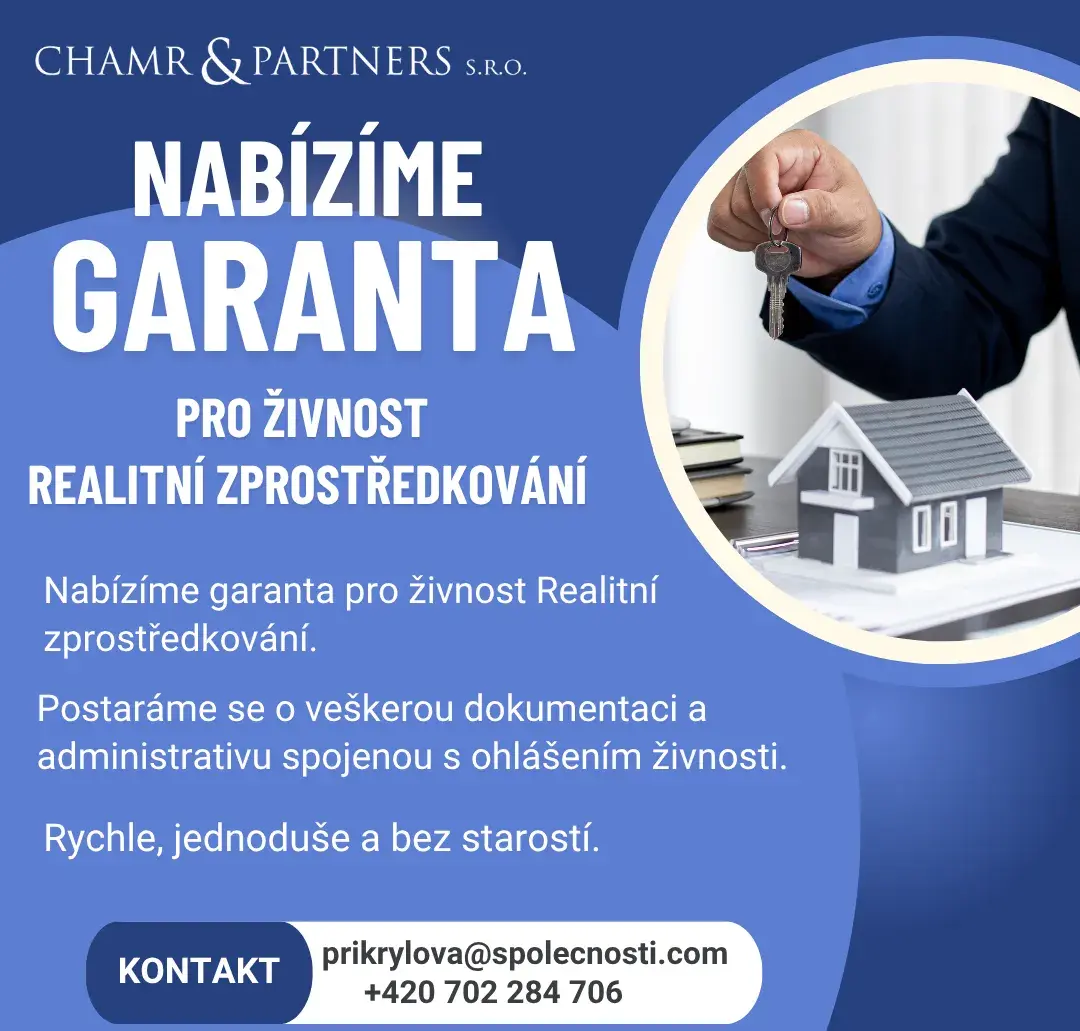 Garanta pro živnost - Realitní zprostředkování