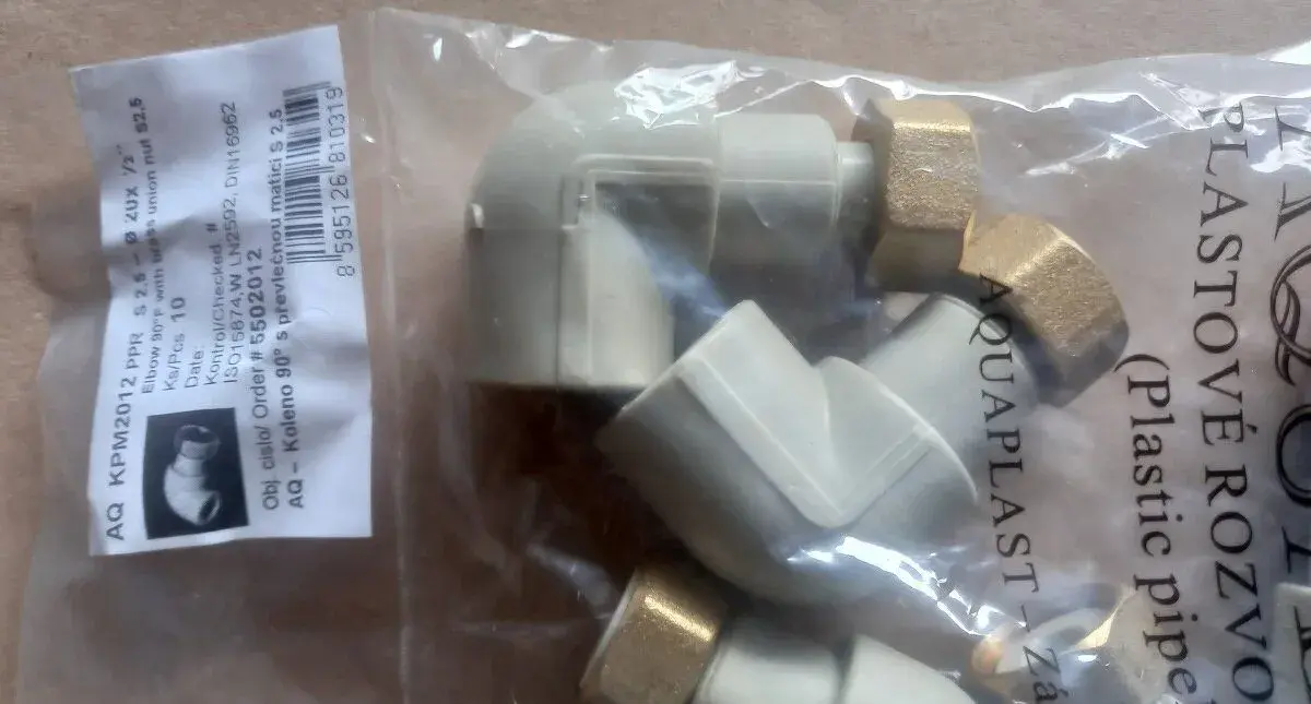 PPR koleno 20x1/2" s převlečnou maticí - NOVÉ
