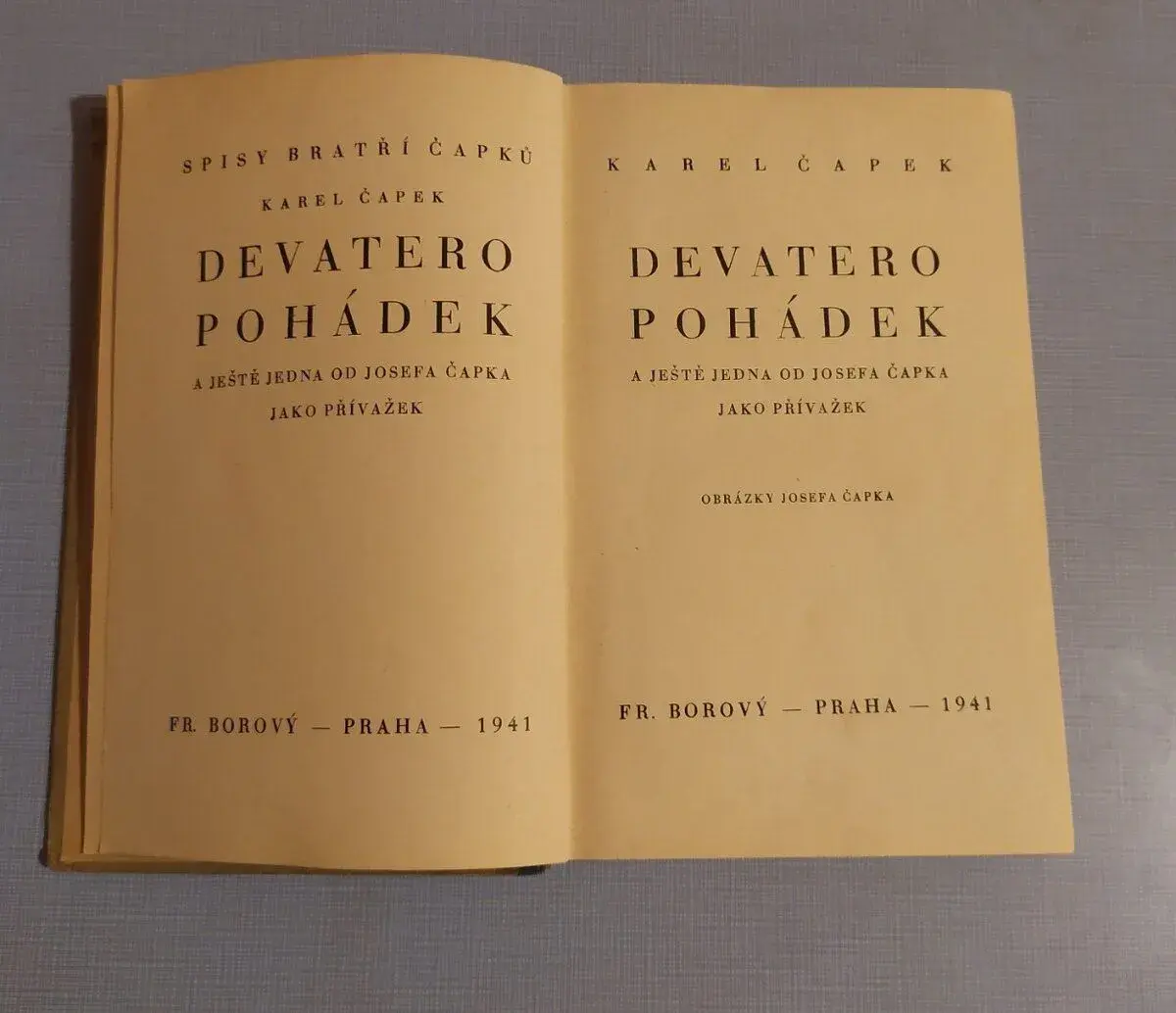 1941 Karel Čapek - Devatero pohádek