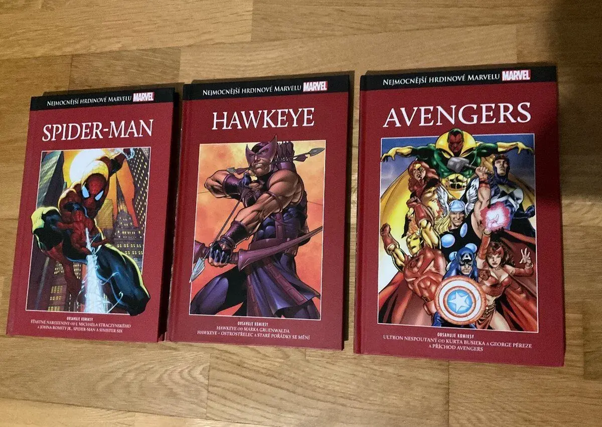 Nejmocnější hrdinové Marvelu, Spider-Man, Hawkeye, Avengers