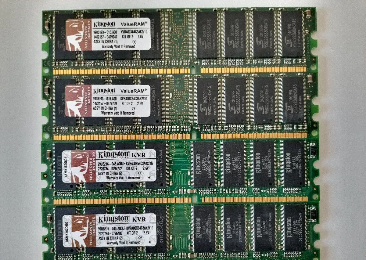 Ram paměti Kingston 4x1GB