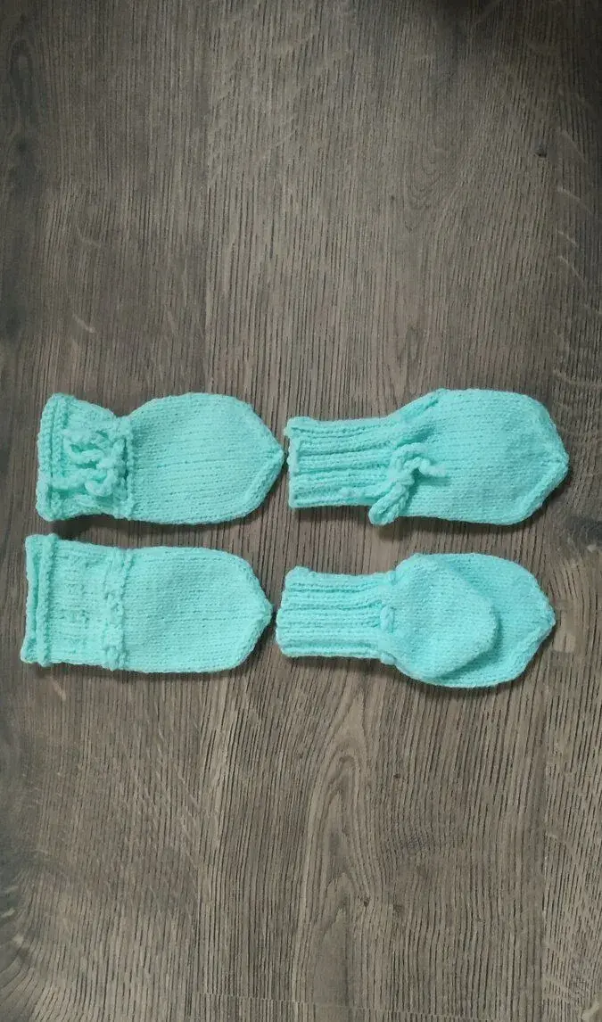 NOVÉ new born pletené rukavice a ponožky vel. 56