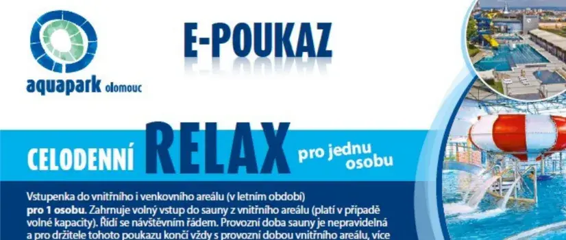 2 poukazy do areálu Aguaparku v Olomouci