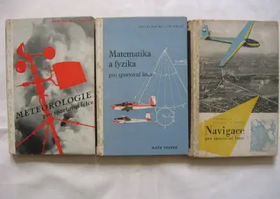letadla příručky navigace meteorologie - 3 knihy