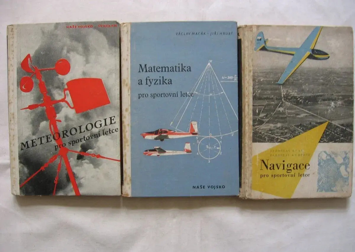 letadla příručky navigace meteorologie - 3 knihy