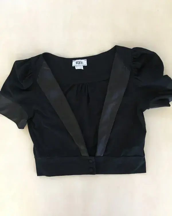 Crop černý top / bolerko , vel XS/S, BPC