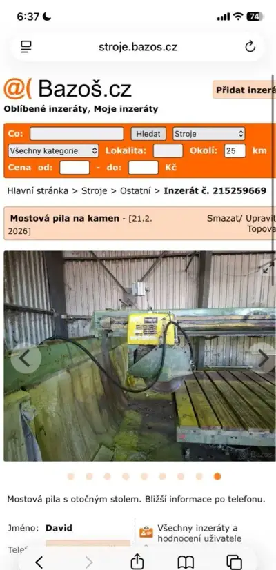 Mostová pila na kámen