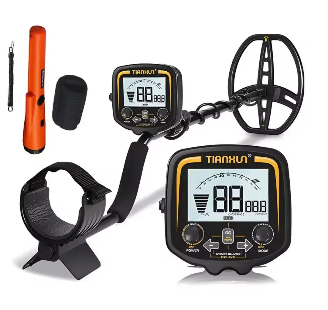 Detektor kovů TX850 + pinpointer + 2x 9V nabíjecí baterie