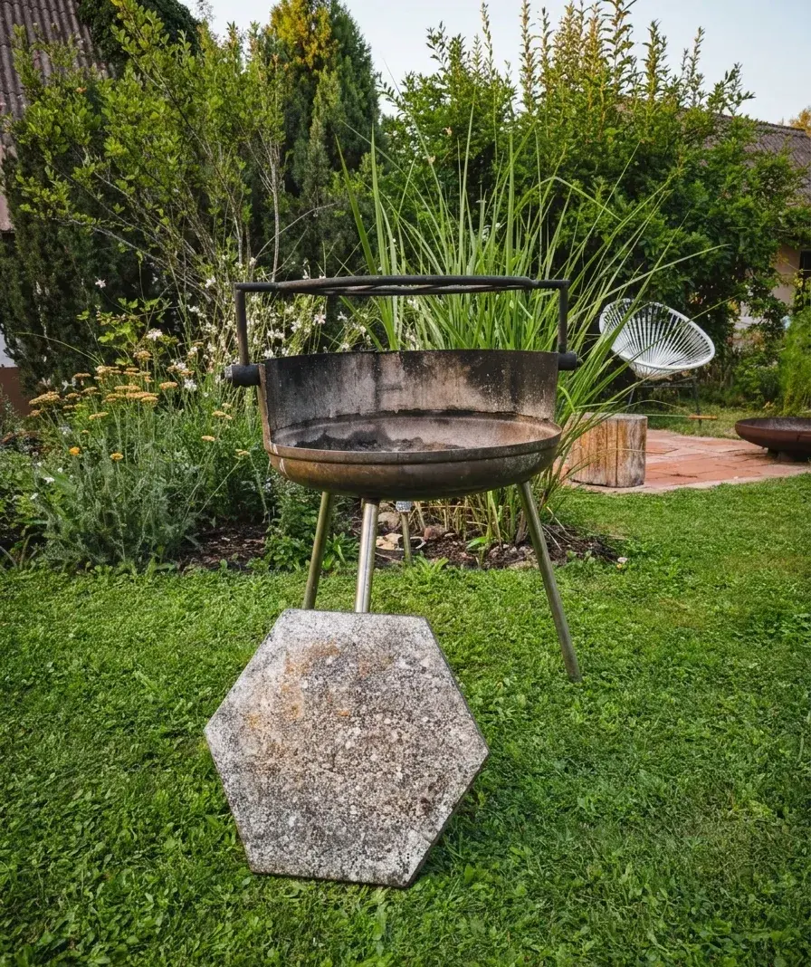 Ohniště s možnosti grilu na kameni