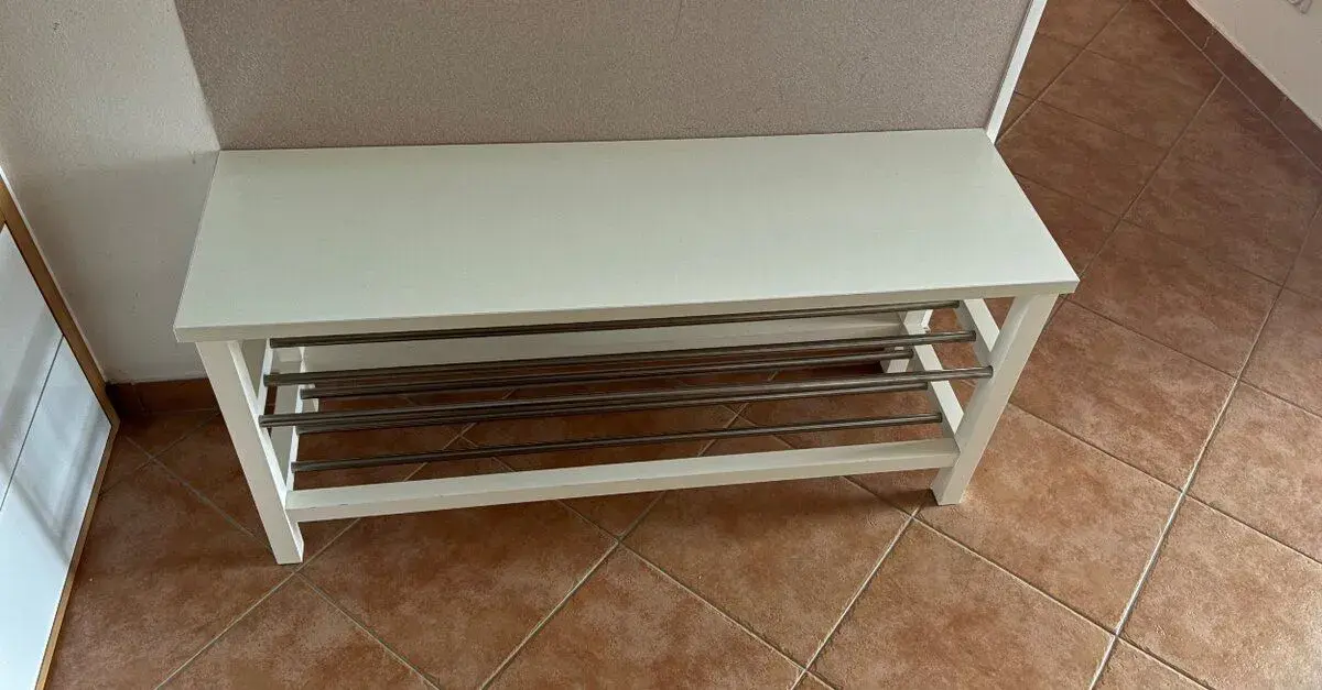 IKEA TJUSIG bílý botník a lavice (TOP stav)