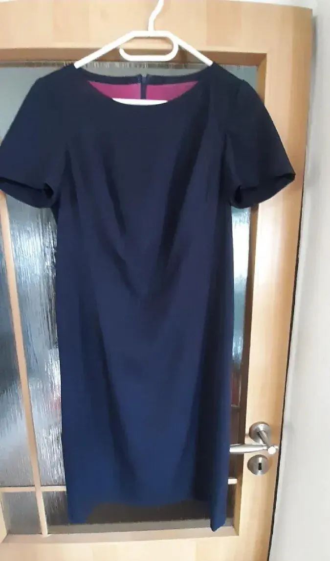 Tmavě modré elegantní šaty vel. - L