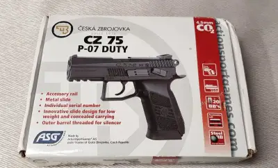 Vzduchová pistole Airsoft CZ-75 P07-Duty, rok záruka