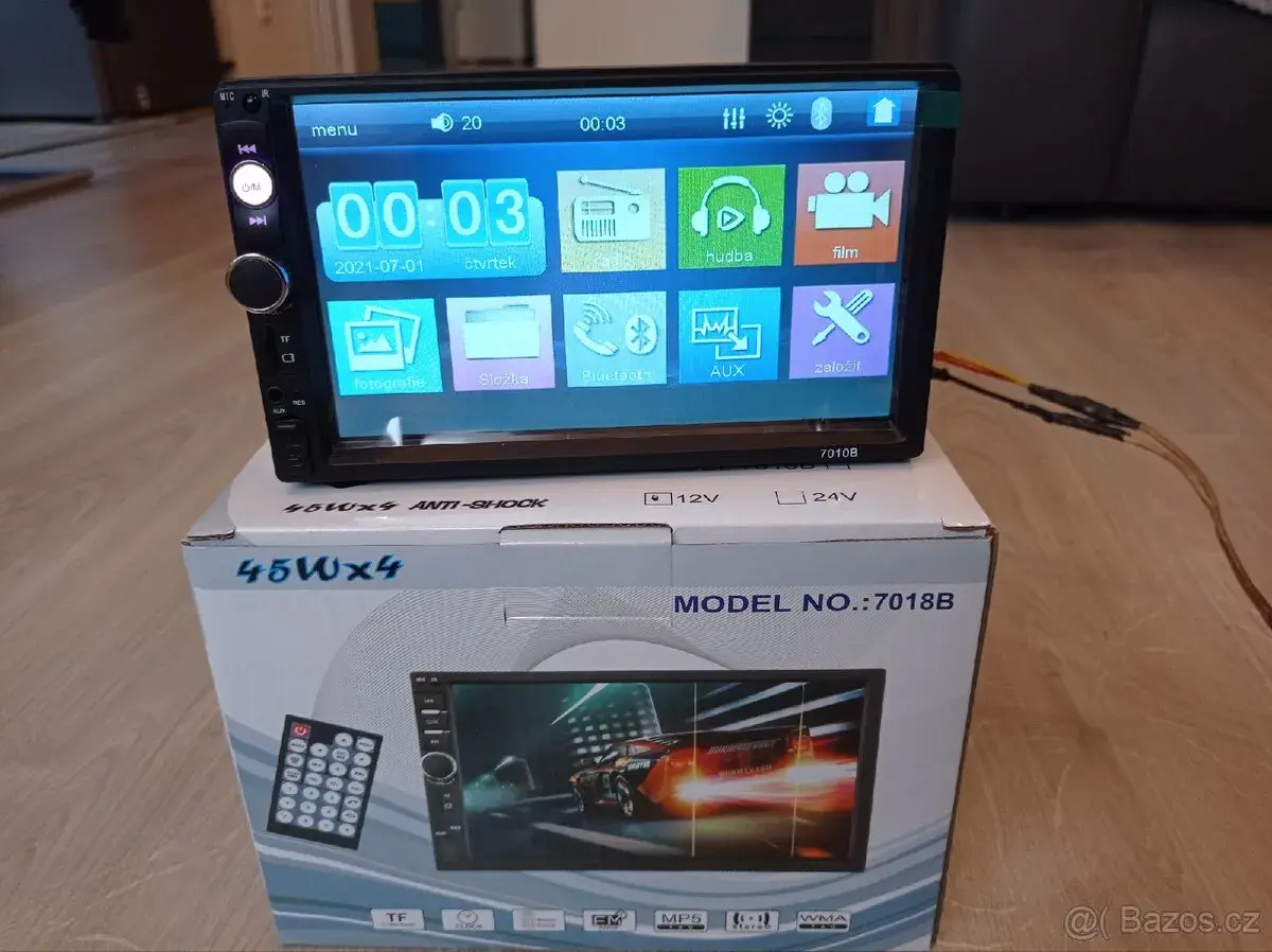 2din autorádio s Bluetooth USB