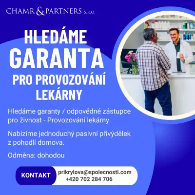 Odpovědného zástupce - Provozování lékárny
