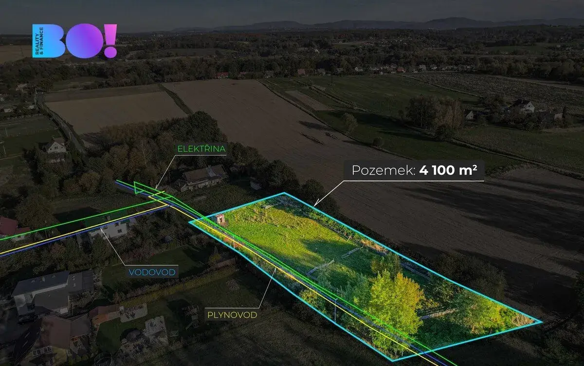 Prodej stavebního pozemku 4 100 m², Albrechtice
