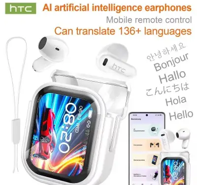 HTC NE20 – sluchátka s překladačem a displejem – NOVÁ