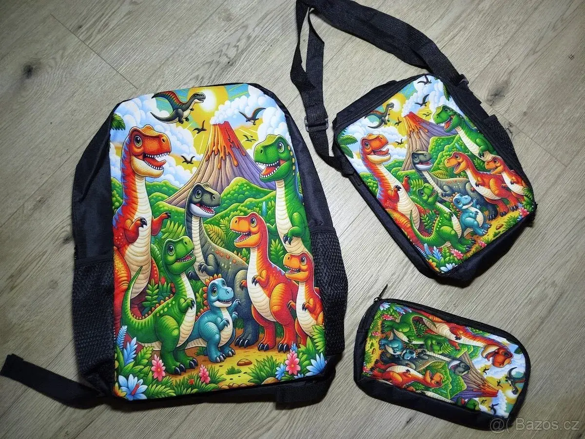 Batoh sada 3ks Dinosaur