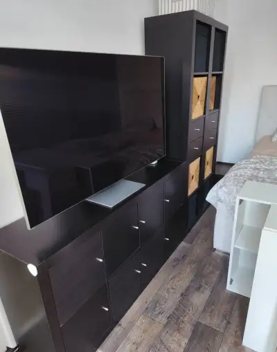 Sestava Ikea Expedit/Kallax, barva černohnědá