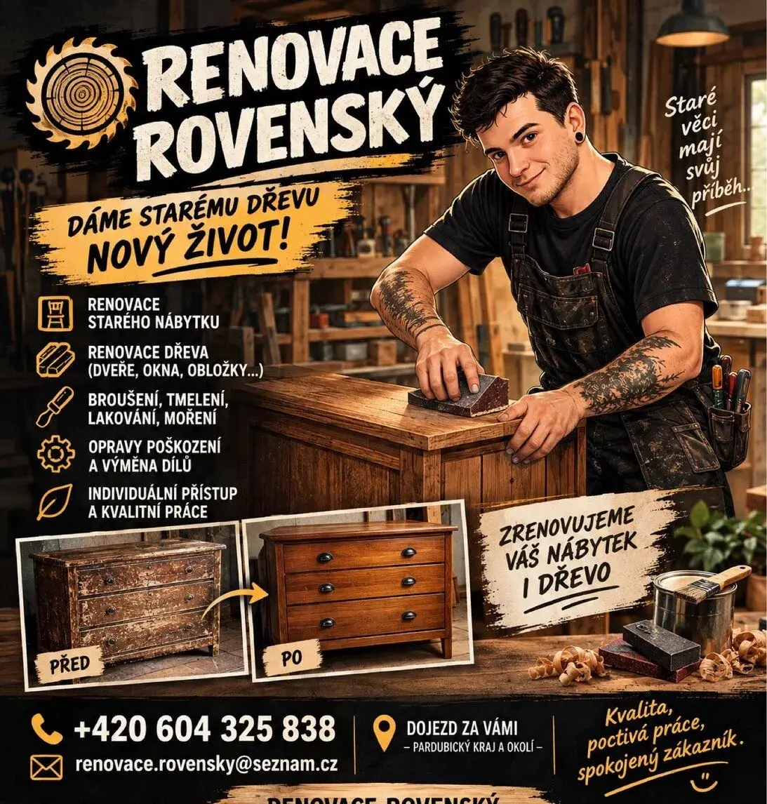 Renovace dřeva 🪵