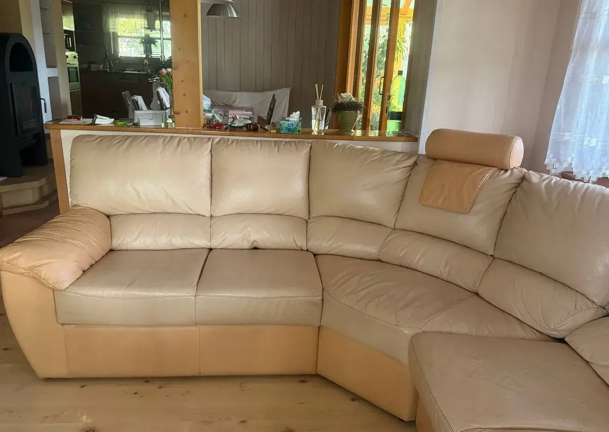 Kožená rohová sedací souprava