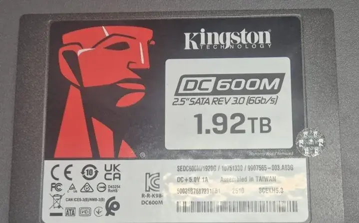 Kingston DC600M 1,92TB Enterprise SSD SATA – zdraví 100 %