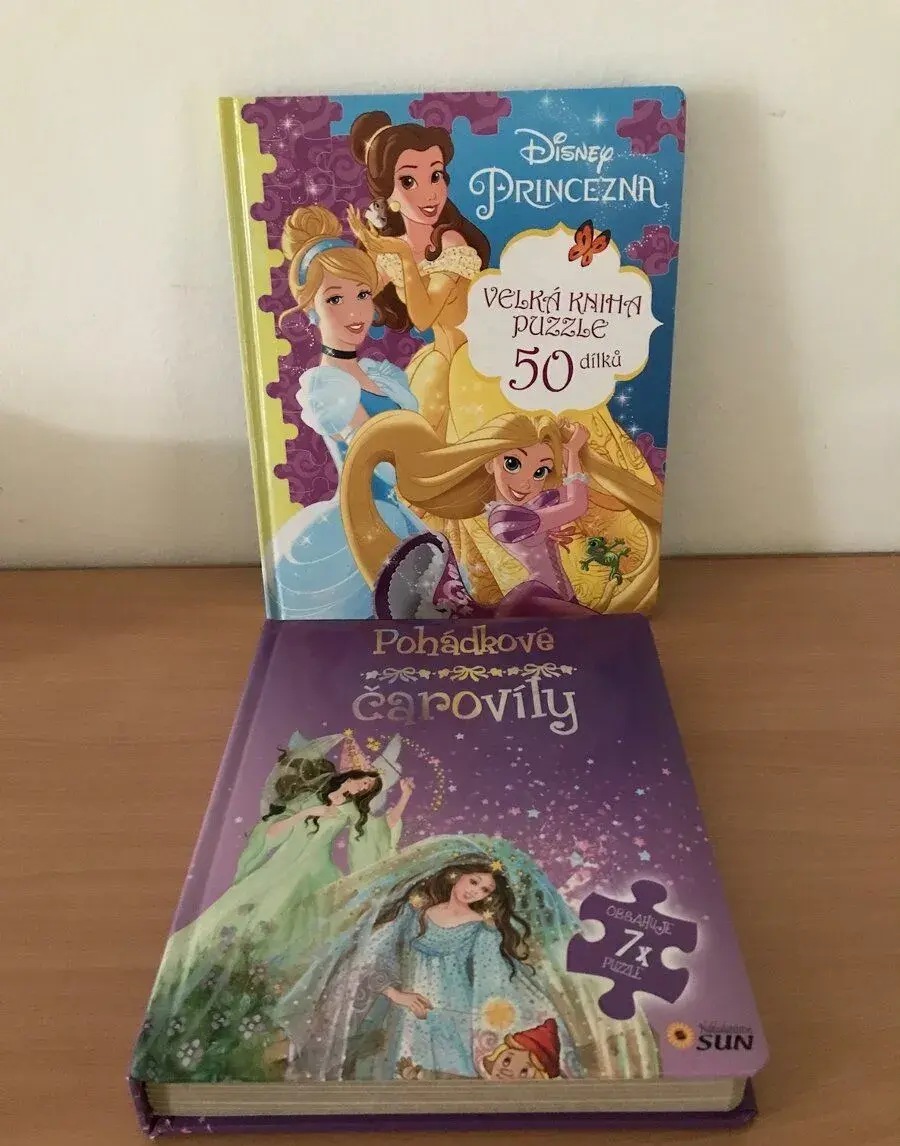 2x kniha puzzle Princess Disney