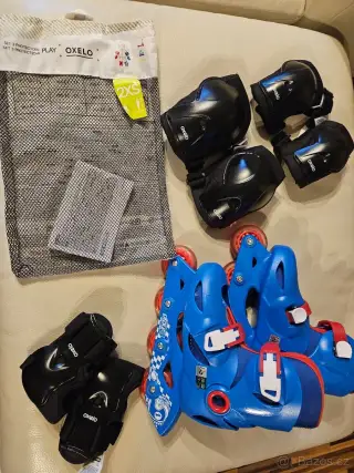 Kolečkové brusle 3-7 let s chrániči