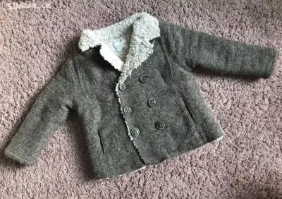 Dětský vlněný kabátek 12-18m/86cm - zlevněno