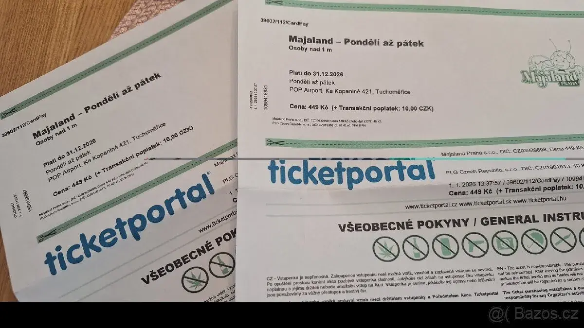 2 vstupenky do Majalandu