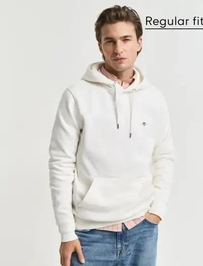 Gant white hoodie S/M