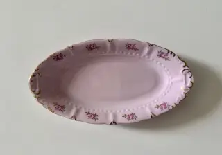 Oválná miska Leander - růžový porcelán Sonáta