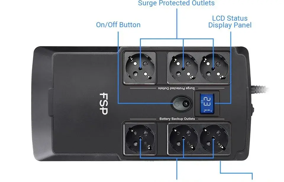 FSP NanoFit 800 – záložní zdroj (UPS)