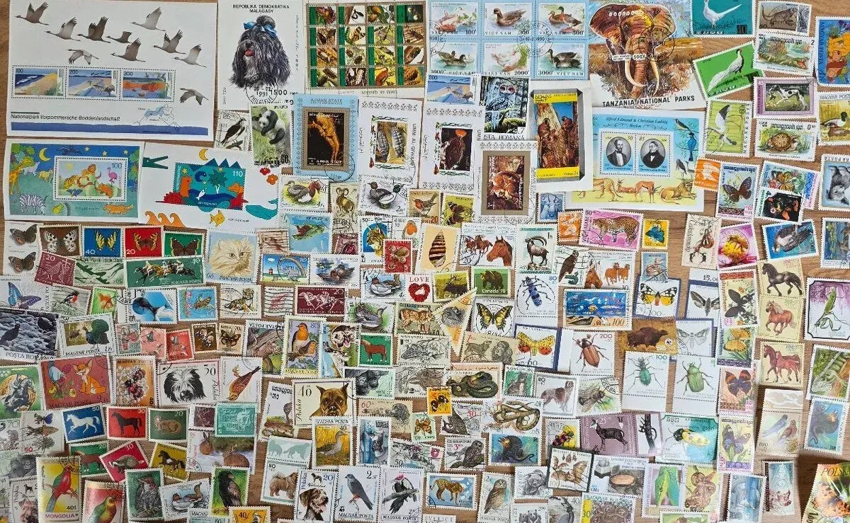 Sbírka známek fauna
