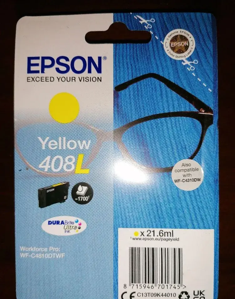 EPSON inkoust 408L Yellow (21.6ml)