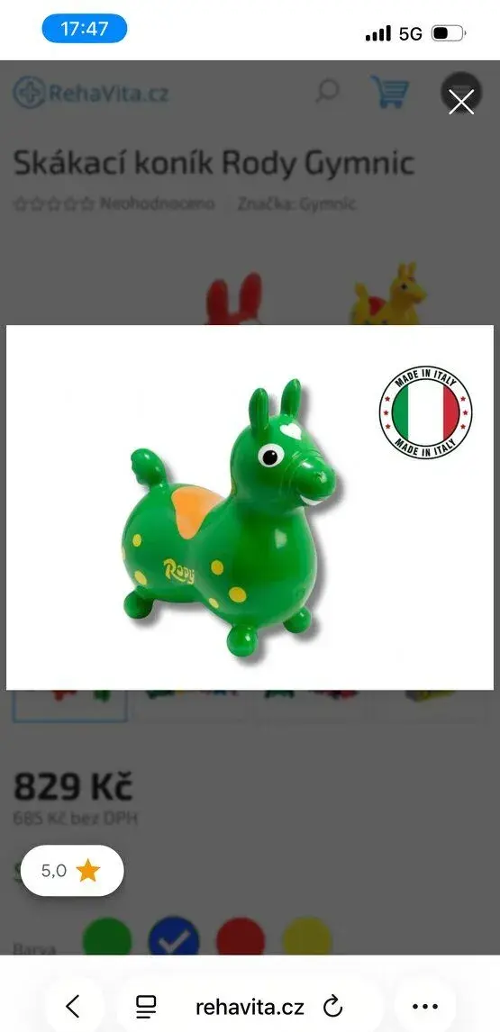 Skákací koník Rody Gymnic