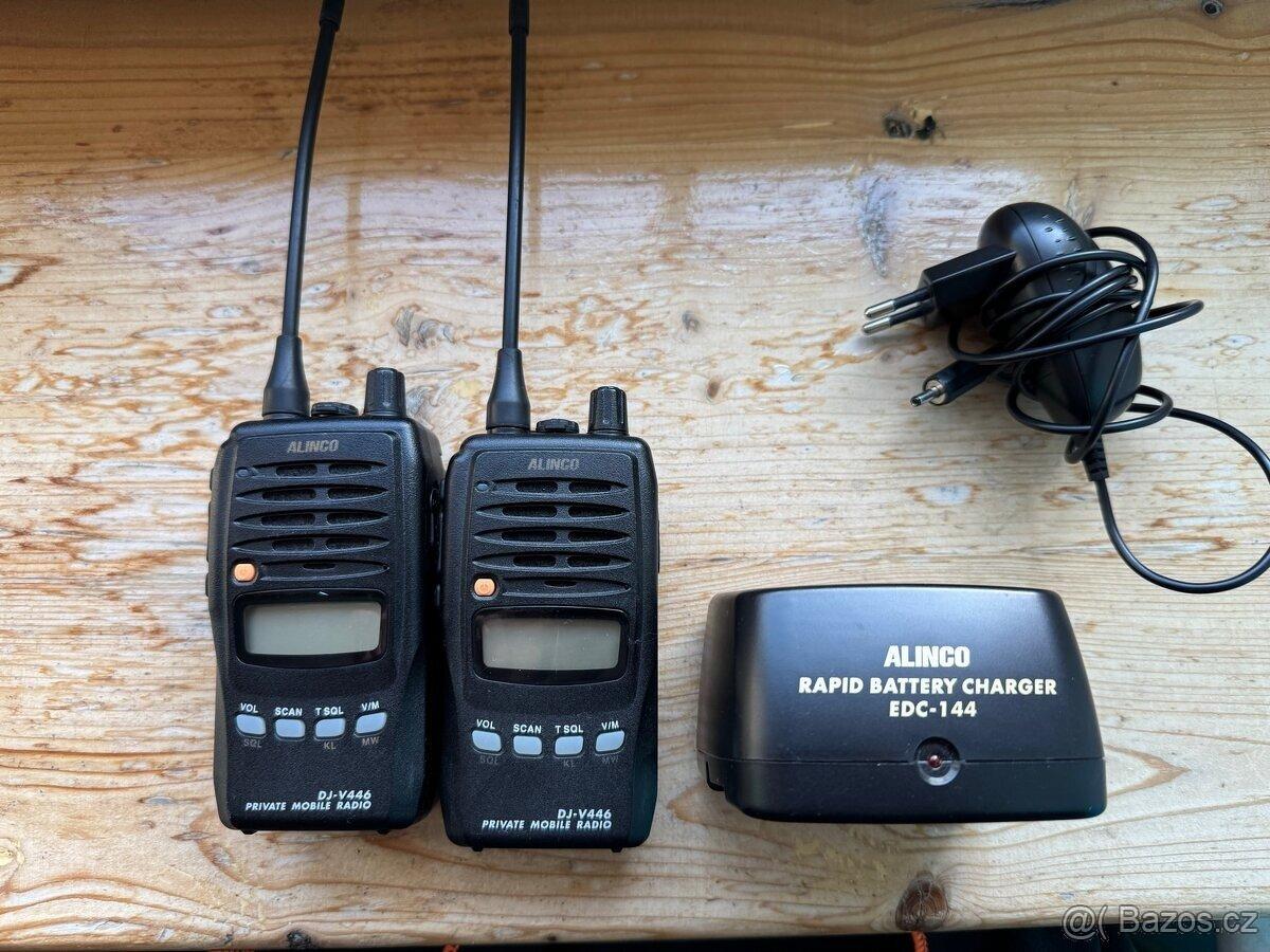 2× Alinco DJ-V446 – profesionální radiostanice, stav